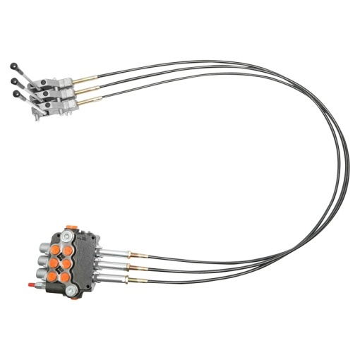 Distribuitor hidraulic cu 3 manete, lungime cablu 2m presiune 250 bar debit 80L/min Breckner Germany - Img 2