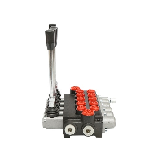 Distribuitor hidraulic cu 5 manete debit 40L/min cu levier si reductie incluse -15 /+80 Breckner Germany - Img 4