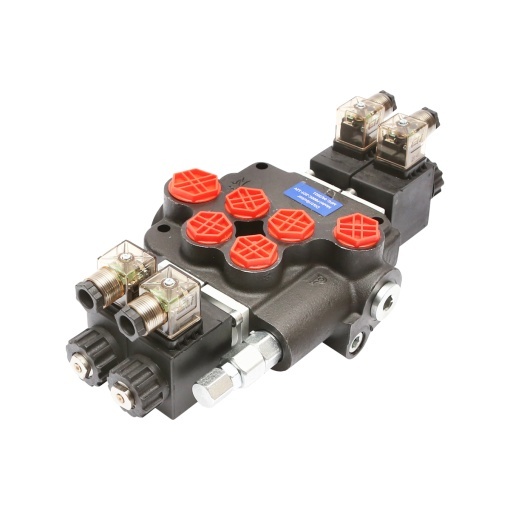Distribuitor hidraulic P80 electromagnetic cu 2 cai, 12V Breckner Germany - Img 3