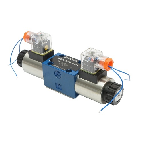 Electrovalva directionala 12VDC 25W pentru 6 cai control debit instalatii hidraulice HDQX126J 4WE6J61B CG12N9Z4 - Img 2