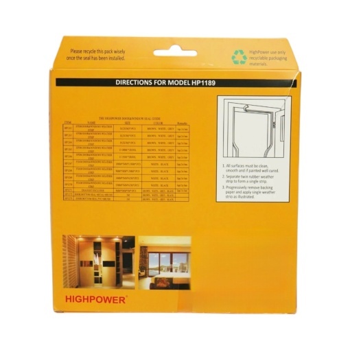 Garnitura etansare usi si ferestre maro autoadeziva 10m, profil D 3-7mm, EPDM HighPower - Img 3