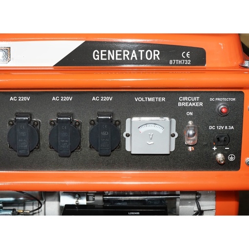 Generator electric 5.5kW/220V, motor pe benzina 15CP, pornire electrica/manuala THOR - Img 6