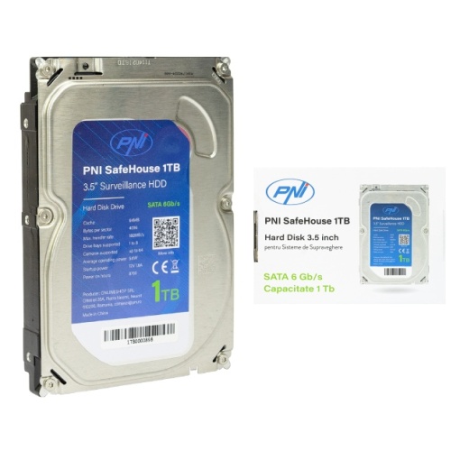 Hard Disk intern PNI SafeHouse 1TB, 3.5&#039;&#039; HDD, CCTV, 64MB, SATA III, 7200 RPM pentru sisteme de supraveghere - Img 3