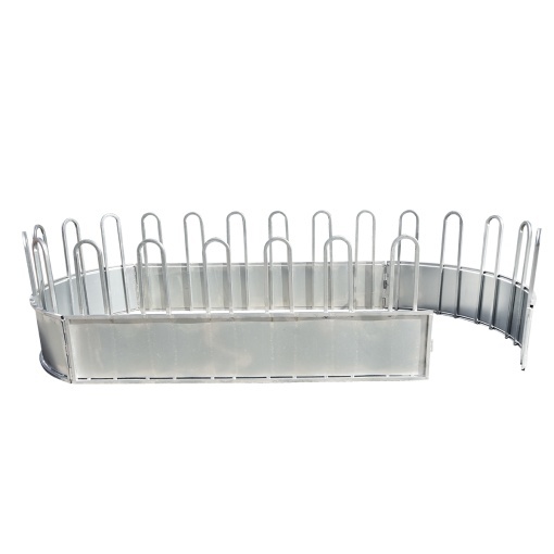 Iesle hranire animale ovala pentru baloti fan cu 22 locuri 3.4x1.7x1m - Img 5