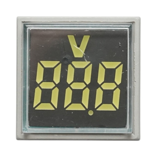 Indicator digital voltmetru LED alb 50-500V AC Ø 22mm Breckner Germany - Img 2