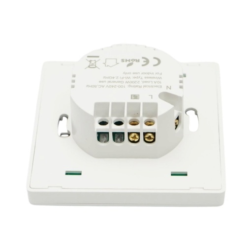 Intrerupator inteligent smart Wi-Fi simplu alb incastrat 100-240V, 10A, 2200W, aplicatie Tuya Smart Life, compatibil Alexa si Google Home 86x86x33mm - Img 4