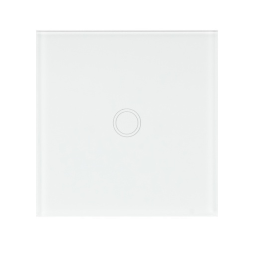 Intrerupator simplu cu touch PNI SH101 din sticla, alb cu LED indicator - Img 2
