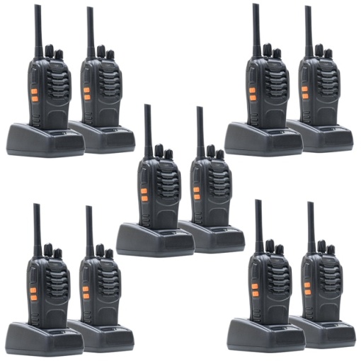 Kit 10 statii radio portabile PNI PMR R40 PRO acumulatori, incarcatoare si casti incluse