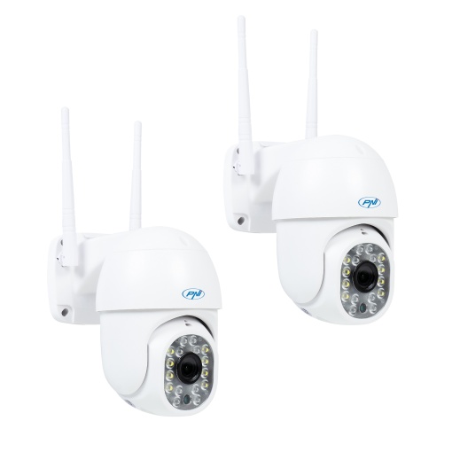 Kit 2bucati Camera supraveghere video wireless PNI IP440 WiFi PTZ, 4MP, zoom digital, slot micro SD, stand-alone, alarma detectie miscare, urmarire miscare - Img 2