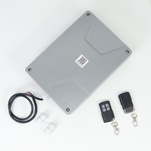 Kit automatizare porti batante PNI MAB500S cu 2 motoare, telecomenzi si panou de control, greutate porti max. 500 Kg, cu limitator de cursa - Img 3