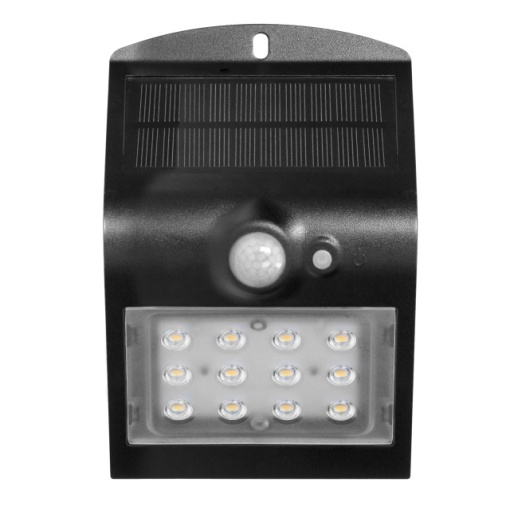 Lampa solara ADVITI SILOE AD-SL-6083BLR4, 1.5 W, senzor de miscare, unghi de detectie 120°, 190lm, IP65, 4000K, 1200mAh, negru - Img 2