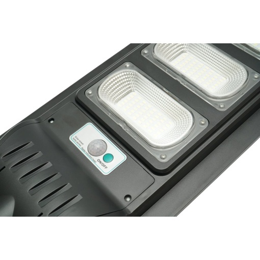Lampa solara LED iluminat stradal 300W cu panou solar 18W, baterie LiFePO4 16000mAh, senzor miscare, telecomanda, prindere stalp IP65 Breckner Germany - Img 9