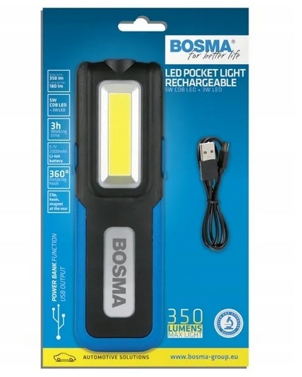 Lanterna de lucru COB LED 5W +3W