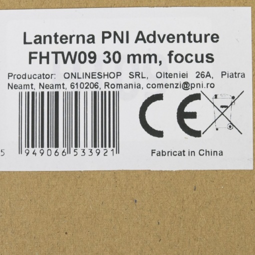 Lanterna PNI Adventure FHTW09 cu LED, Focus, aluminiu, IP68, acumulator 3000 mAh, cu incarcator acumulator inclus - Img 7