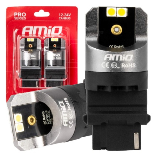 LED CANBUS PRO 3156 P27W 4x3030 SMD ALB 12/24V AMIO