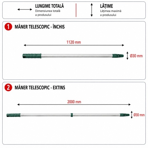 Maner telescopic trafalet 112-200cm din aluminiu Breckner Germany - Img 4