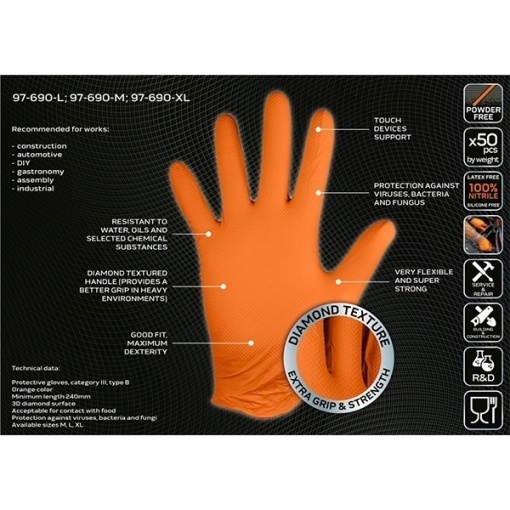 Manusi de nitril marimea XL, 50 buc. NEO TOOLS - Img 9
