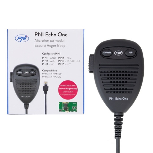 Microfon PNI Echo One pentru PNI HP 6500 si PNI HP 7120 cu modul de ecou ajustabil si roger beep programabil compatibil cu orice model de statie radio. - Img 3