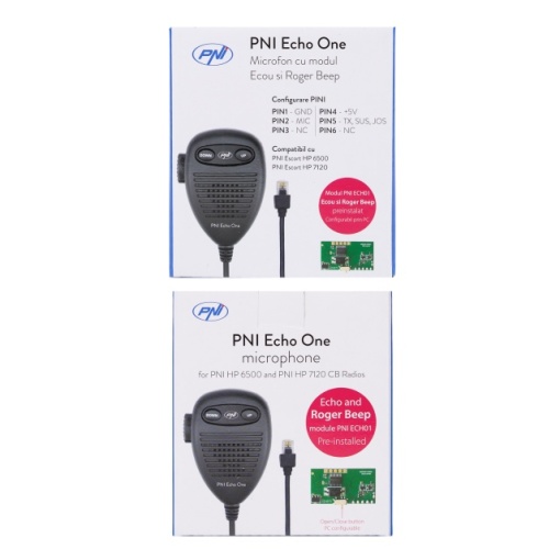 Microfon PNI Echo One pentru PNI HP 6500 si PNI HP 7120 cu modul de ecou ajustabil si roger beep programabil compatibil cu orice model de statie radio. - Img 6