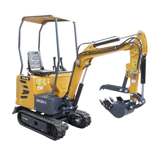 Mini excavator 1T cu semicabina, motor diesel 9.5CP, adancime sapare 1764mm, capacitate ridicare 350Kg, 3 cupe incluse 185/355/800mm THOR - Img 4