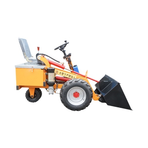 Mini incarcator frontal electric cu 3 roti, 2 motoare 1800W/1300W, baterie 48V/52Ah, capacitate ridicare 200kg, cupa 900x450x370mm - Img 2