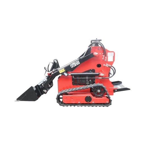Mini incarcator frontal pe senile, motor benzina 15CP, 420cc, capacitate ridicare 300kg, volum cupa 0.15m3 THOR - Img 3