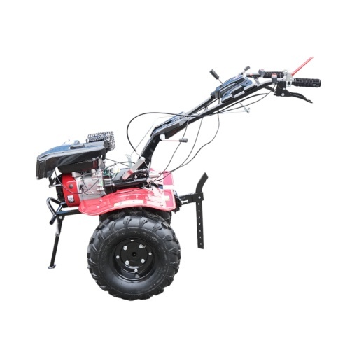 Motocultor 7.5CP cu freza 100cm, motor benzina 4 timpi 212cc OHV, viteze 2+1, transmisie pinioane, roti 19x7-8 Breckner Germany - Img 4