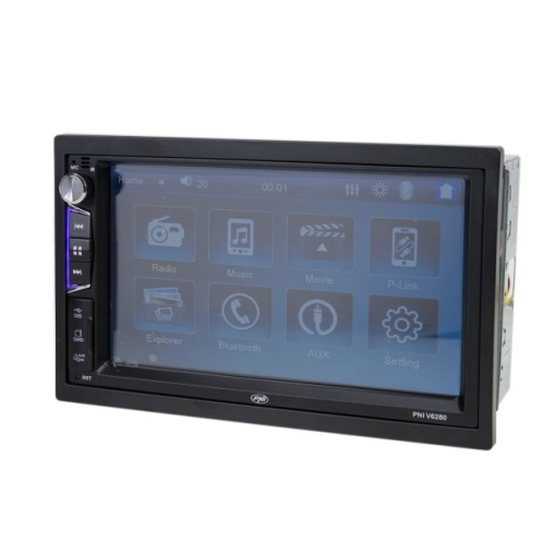 Multimedia player auto PNI V6280 cu touchscreen, functie Bluetooth, functie Mirror Link Android/iOS USB, slot micro SD, intrare AUX, 2 DIN, intrare camera marsarier - Img 5