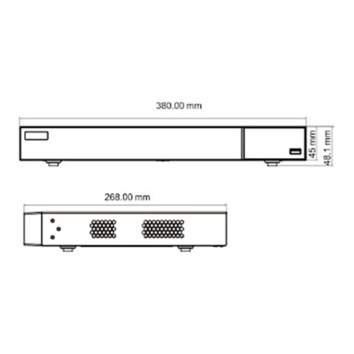 NVR PNI House 3332H2 cu IP 16CH POE 12MP, iesire 4K, Network Bandwidth 160Mbps/160Mbps
