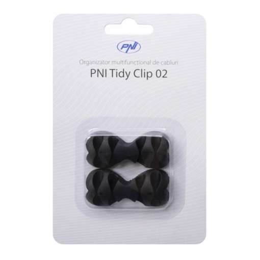 Organizator multifunctional cabluri PNI Tidy Clip 02, silicon flexibil, autoadeziv, pentru 8 cabluri 4x2 cu diametru de 6 mm, negru, set 2 bucati - Img 4