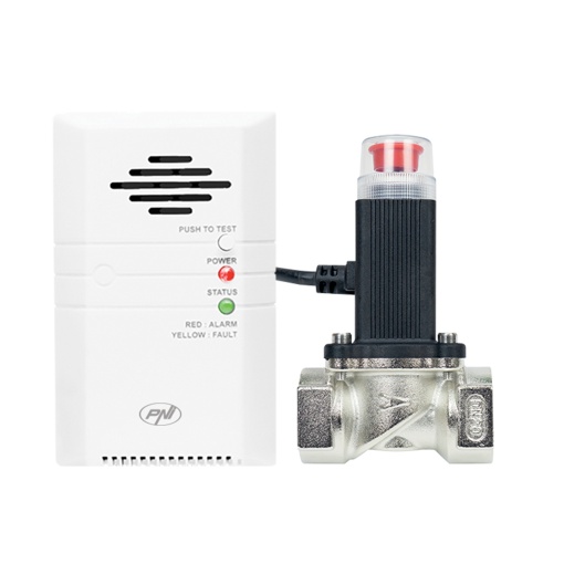 Pachet 2 buc Kit PNI Safe House 400 senzor de gaz si electrovalva 3/4 inch, alarma sonora si luminoasa, 85dB, detecteaza gaze naturale, gaz metan (CH4) - Img 10