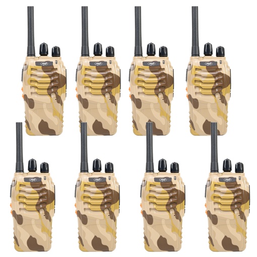Pachet 8 statii radio portabile PNI PMR R40 CAMO 0.5W, 16 PMR, Li-Ion 1200mAh cu incarcatoare si casti incluse - Img 11