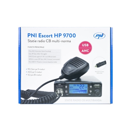 Pachet Statie radio CB PNI Escort HP 9700 USB si Antena CB PNI LED 2000 cu baza magnetica, alimentare 12V / 24V, mufa de bricheta inclusa, ASQ 5 niveluri - Img 6