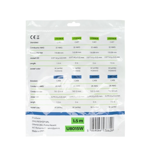 Pachet Switch PNI SW016, 16 x 10/100/1000 Mbps, Gigabit, carcasa metalica si patch 1.5m CAT8 PNI U8015W - Img 11