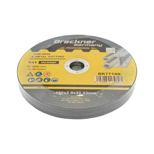 Panza disc flex pentru taiat si polizat inox T41 180x2.0x22mm Breckner Germany - Img 3