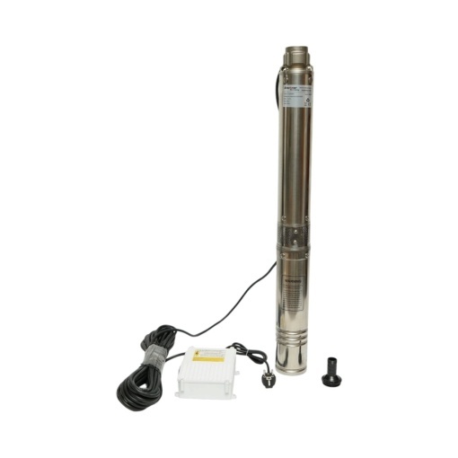 Pompa apa submersibila inox 1.5kW, 220V, D100mm, debit 5 m3/h, inaltime refulare 60m, 9 turbine ceramice, racire pe ulei, panou de control K90QJD2-60/9-1.5 Breckner Germany - Img 2