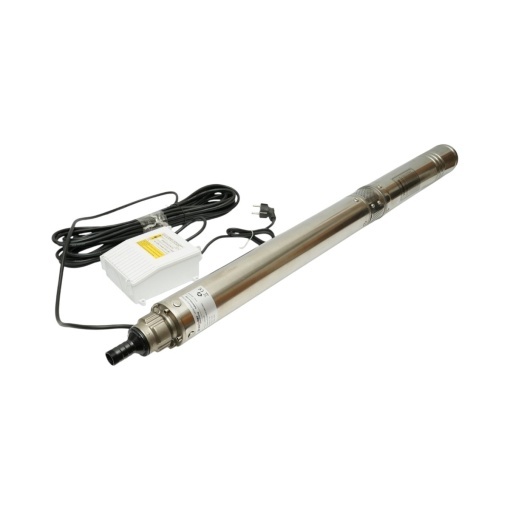 Pompa apa submersibila inox 2.2kW, 220V, D100mm, debit 6 m3/h, inaltime refulare 105m, 15 turbine ceramice, racire pe ulei, panou de control K90QJD2-105/15-2.2 Breckner Germany - Img 3