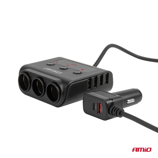 Priza bricheta 4xUSB-A QC3.0 PD 3.0 180 W Amio - Img 5