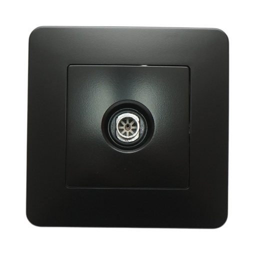 Priza TV neagra incastrata PC 80x80mm - Img 2