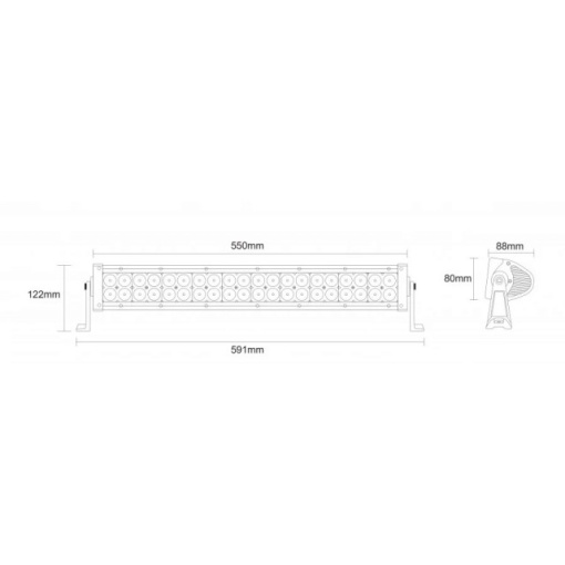 Proiector 40 LED 591mm curbat 120W - Img 2