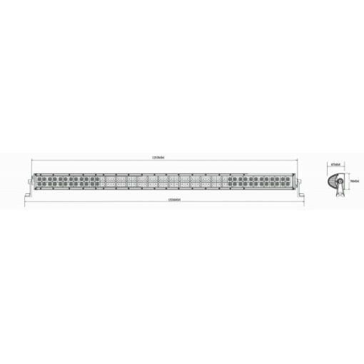 Proiector camuflaj 96 LED 1344mm 288W(21120Lm) - Img 2