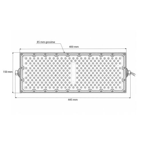 Proiector LED modular 200W, 100-265V, 6500K, 26000lm tip Flood 400x150x85mm IP66 Breckner Germany - Img 7