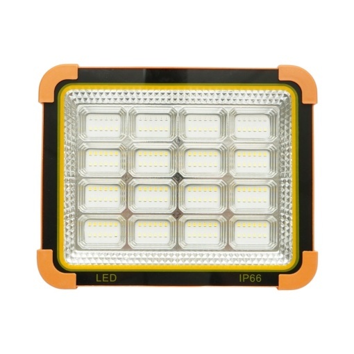 Proiector LED portabil 500W cu panou solar 3W, baterie 12000mAh, 6 moduri de iluminare, magnet, carlig, USB Power Bank Breckner Germany - Img 2