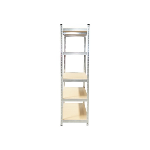 Raft metalic cu 5 polite MDF, 180x100x60cm, 175kg/polita, montaj fara suruburi, galvanizat - Img 3