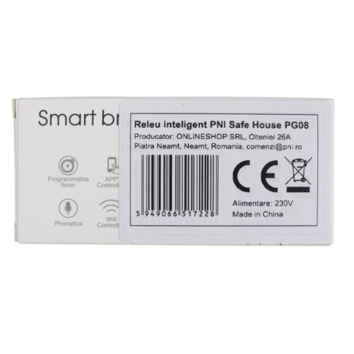 Releu inteligent PNI Safe House PG08, ON / OFF iesire 230V, Wi-Fi, comanda prin internet aplicatia Tuya, stand alone, alimentare 230 V - Img 7