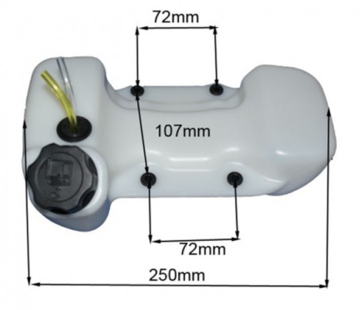 Rezervor benzina compatibil motocoasa Ruris DAC 210, DAC 310, 441, 431c - Img 3