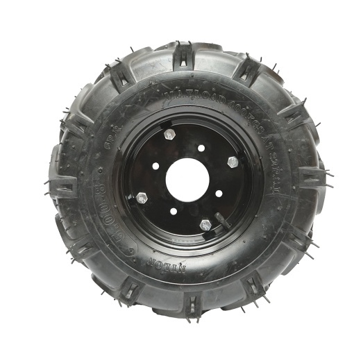 Roata completa 500/8 crampon 6PR cu janta neagra - Img 2