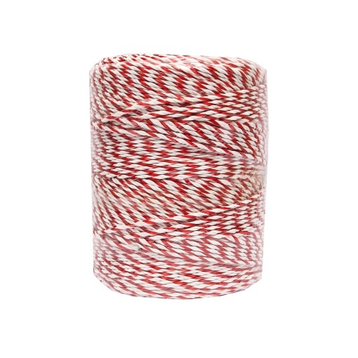 Rola fir alb-rosu fi 3.8mm insertie metalica 4x0.28mm SS, 500m gard electric Breckner Germany - Img 4