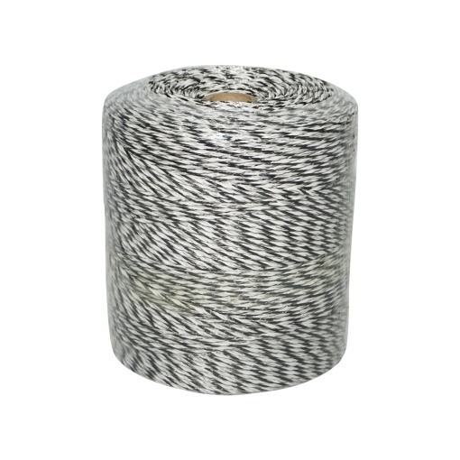 Rola fir negru-alb fi 3mm 5x0.2mm inox, 1x0.25 cupru 0.4 Ohm/m, 500m gard electric Breckner Germany - Img 3