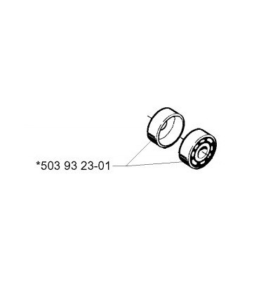 Rulment cu simering drujba Husqvarna 340, 345, 350 (original) - Img 2
